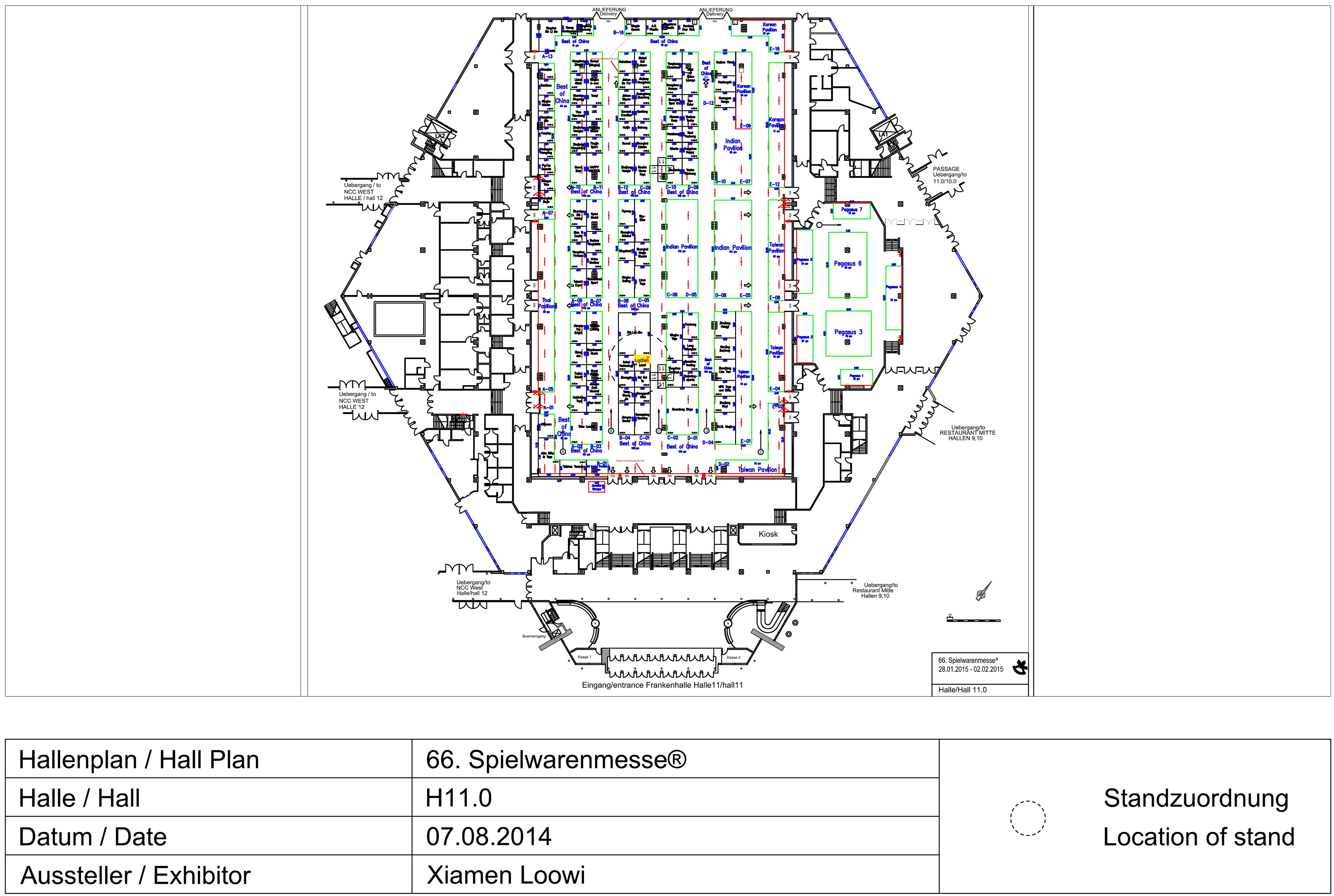 Loowi's Stand in Hall H11.0/C-01-4 at 2015 Germany Nuremberg Toys Fair